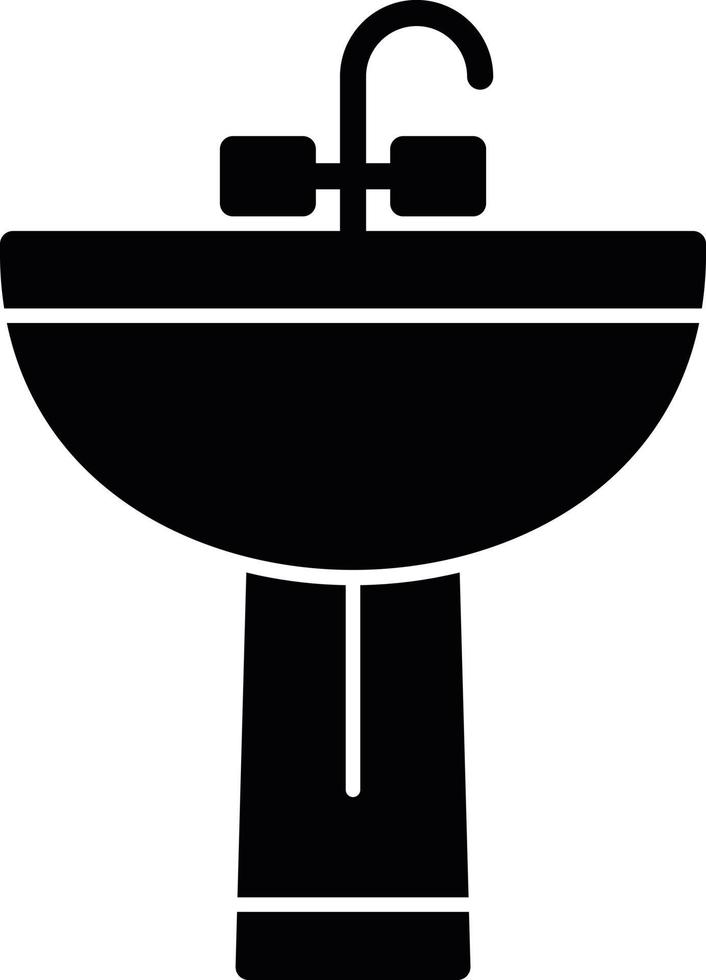 icône de glyphe d'évier vecteur