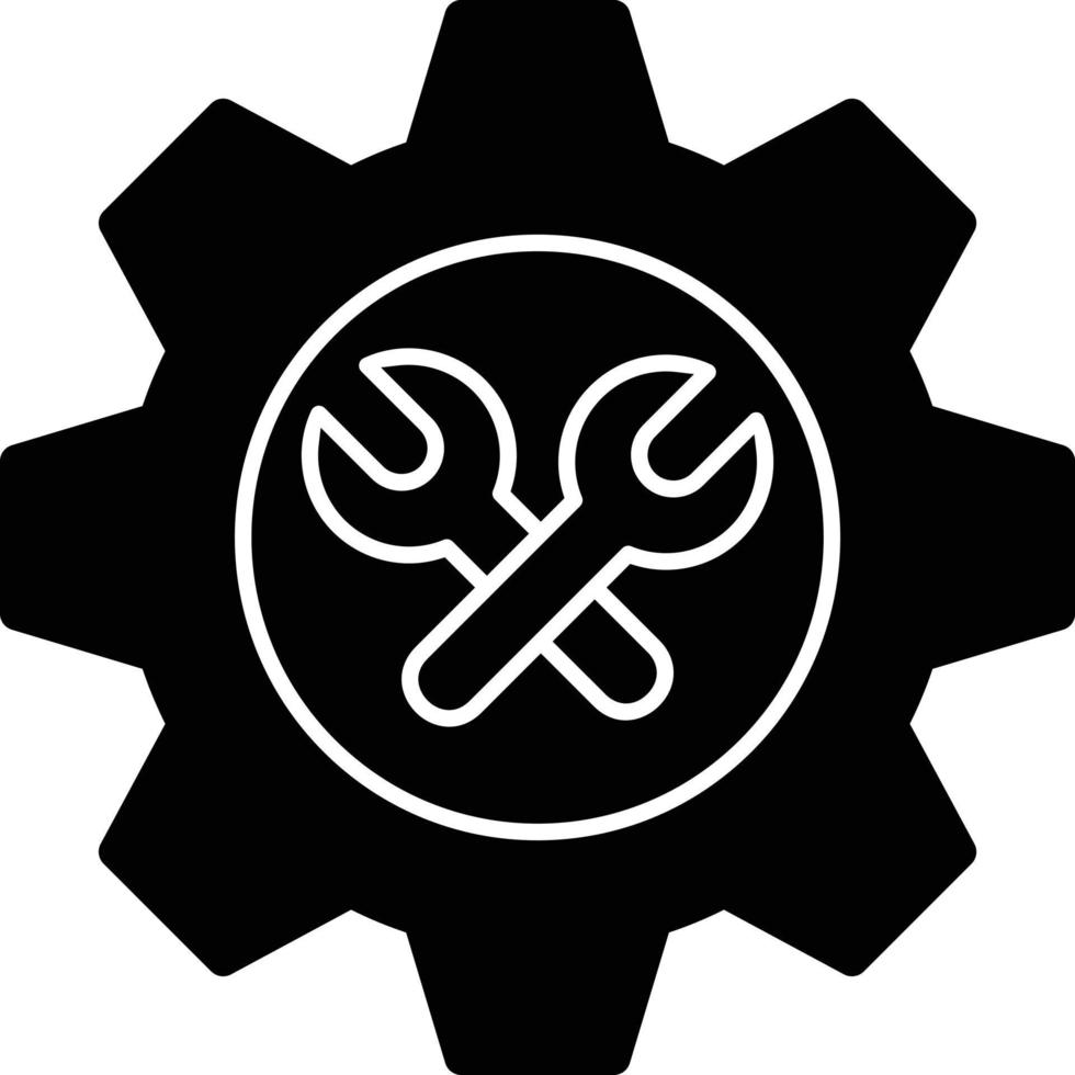 icône de glyphe de maintenance vecteur
