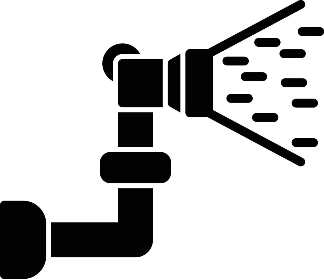 icône de glyphe de tuyau d'arrosage vecteur