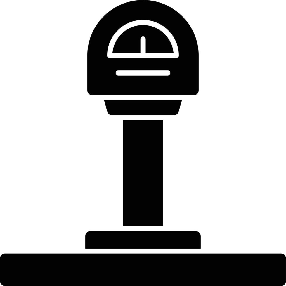 icône de glyphe de parcmètre vecteur