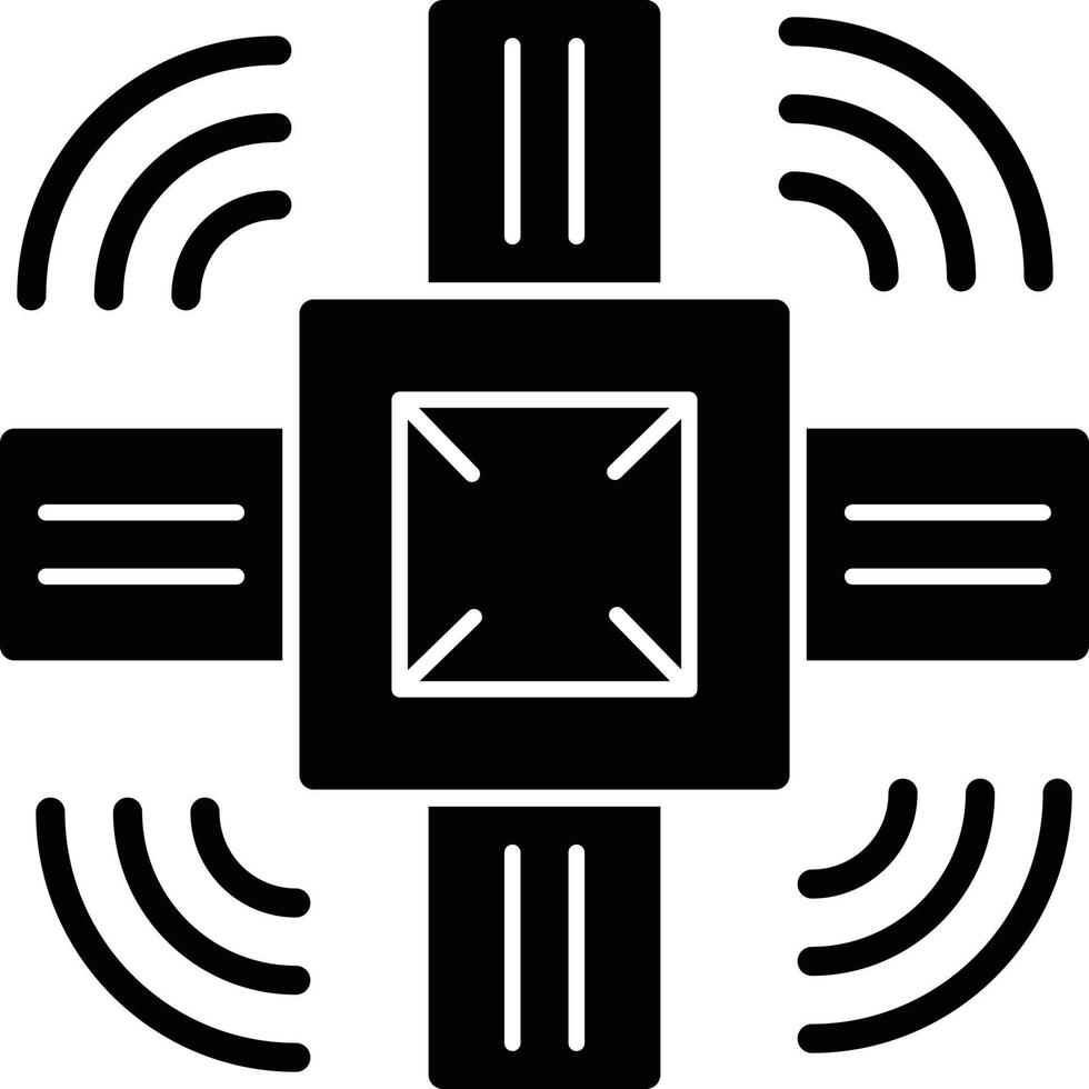 icône de glyphe de nenosensor vecteur