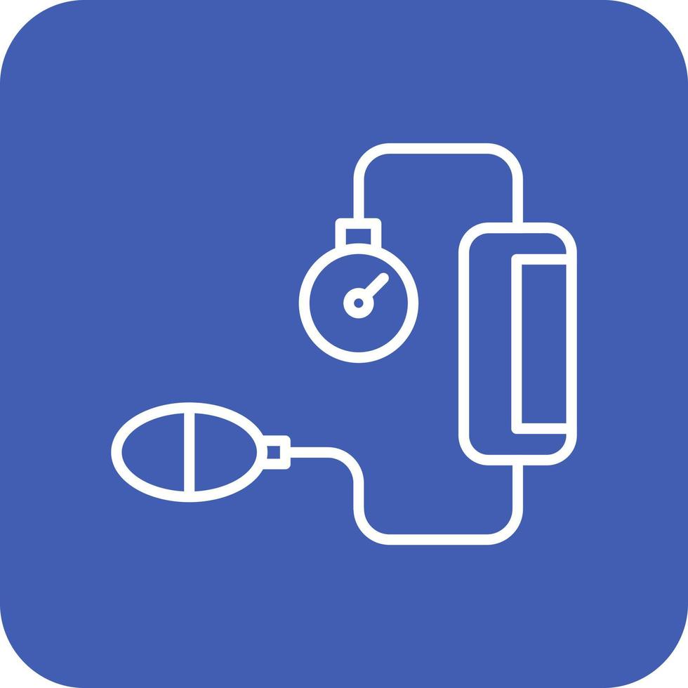 ligne de tensiomètre icônes d'arrière-plan de coin rond vecteur