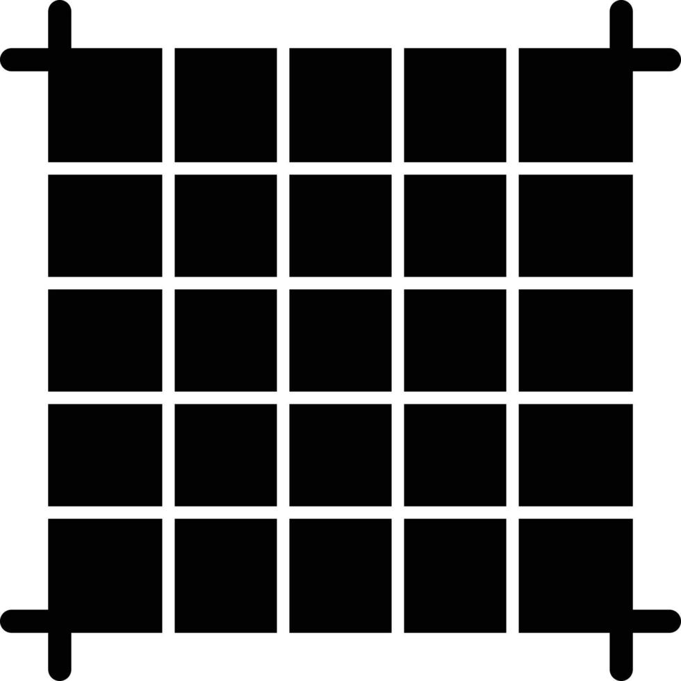 icône de glyphe de mise en page carrée vecteur