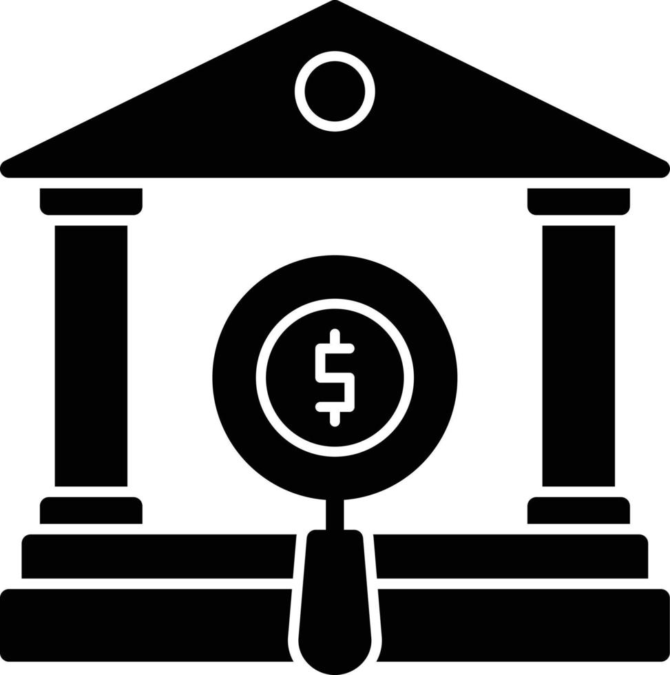 icône de glyphe de loupe vecteur