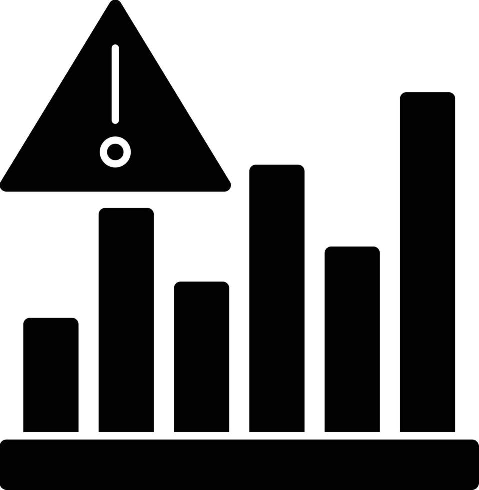 icône de glyphe de risque vecteur