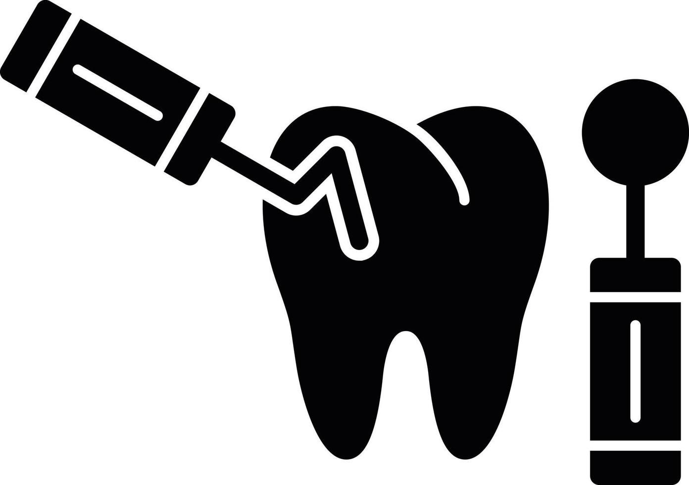 icône de glyphe de dentisterie vecteur