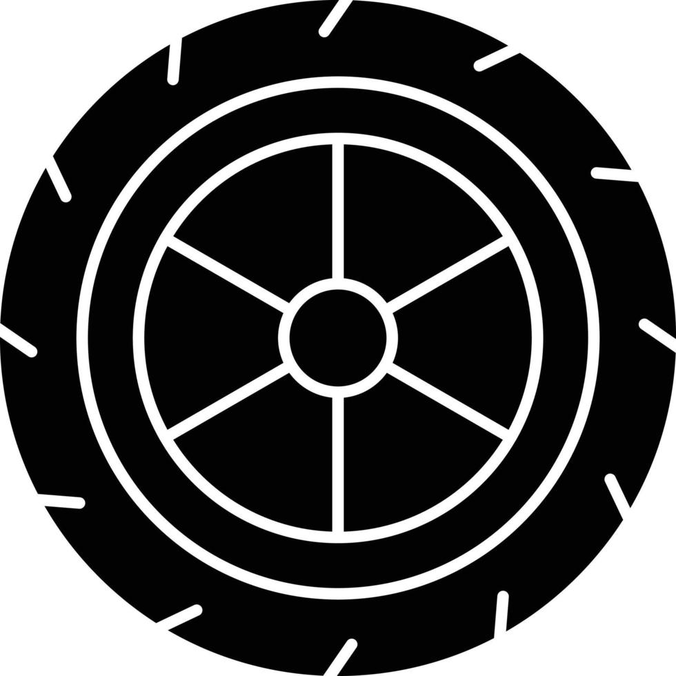 icône de glyphe de pneus vecteur
