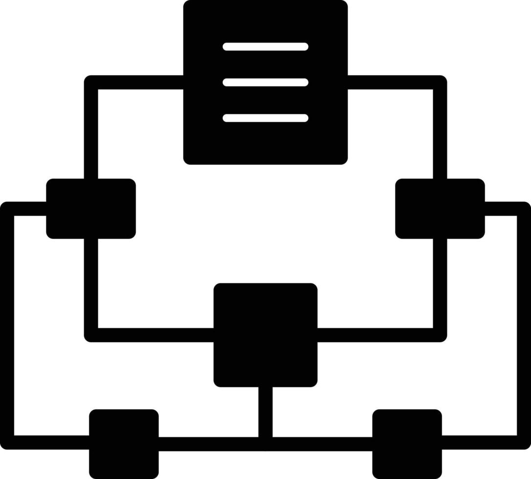 icône de glyphe de processus vecteur