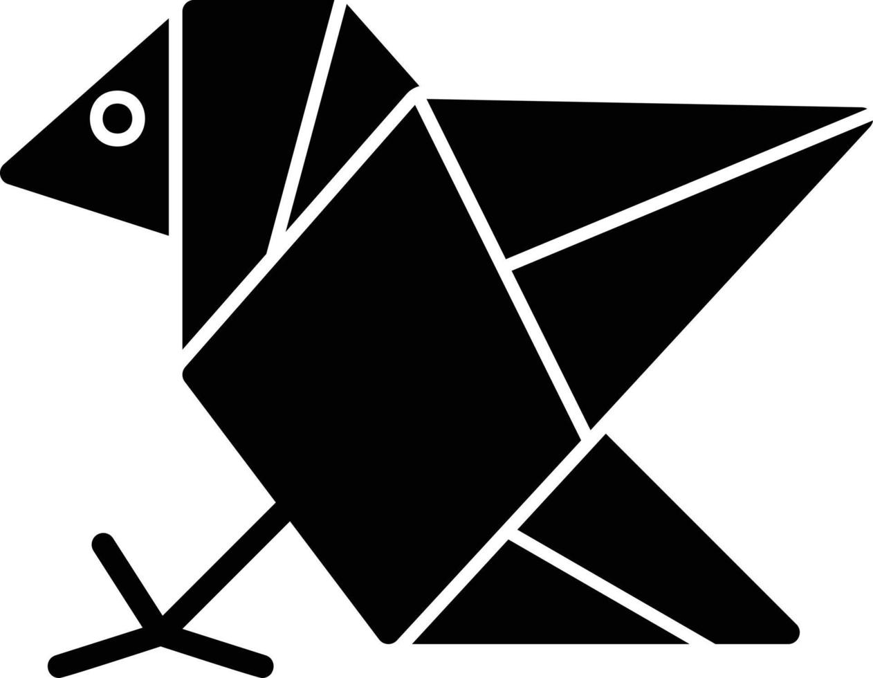 icône de glyphe origami vecteur