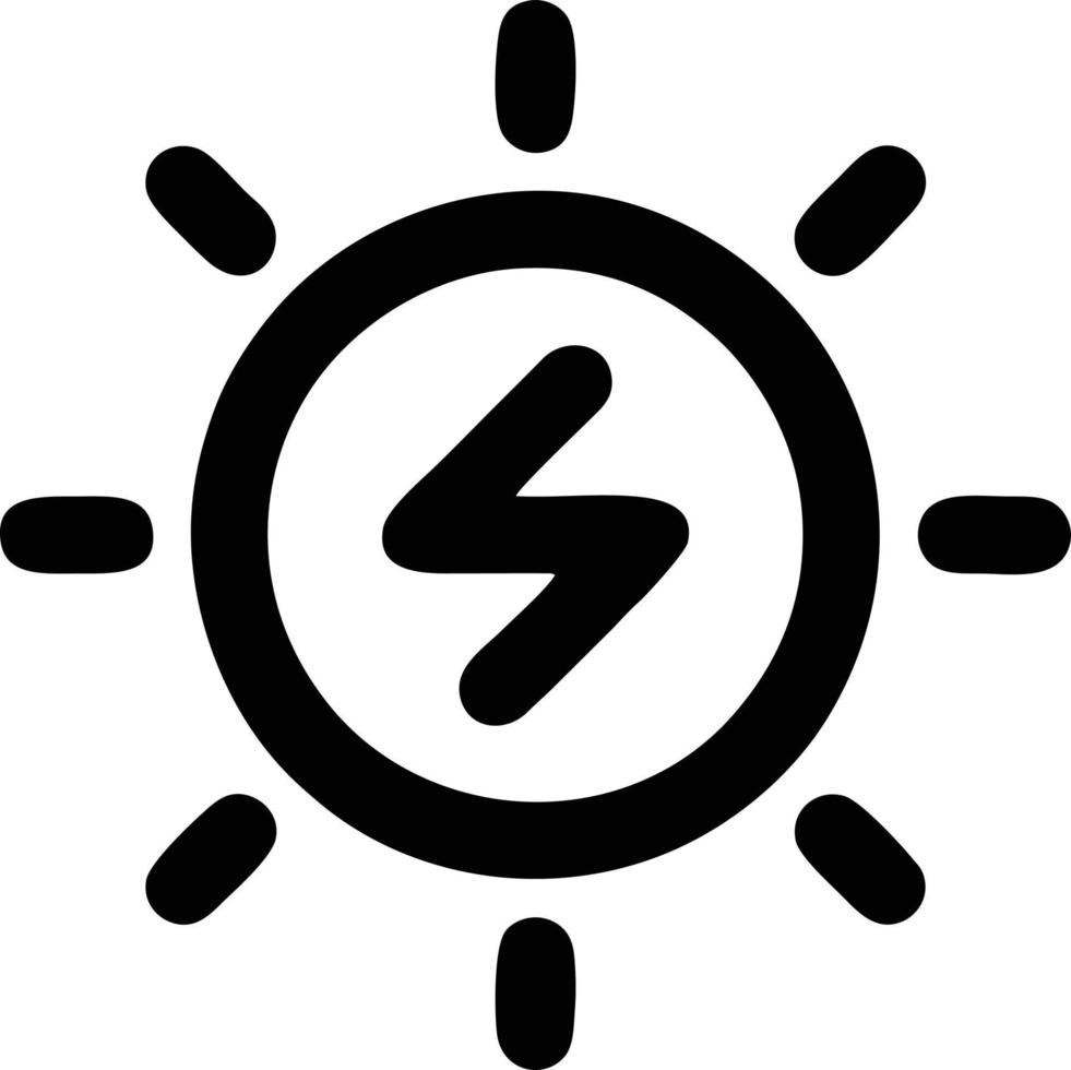 icône du soleil sur fond blanc, illustration du symbole de l'icône du soleil en noir sur fond blanc vecteur