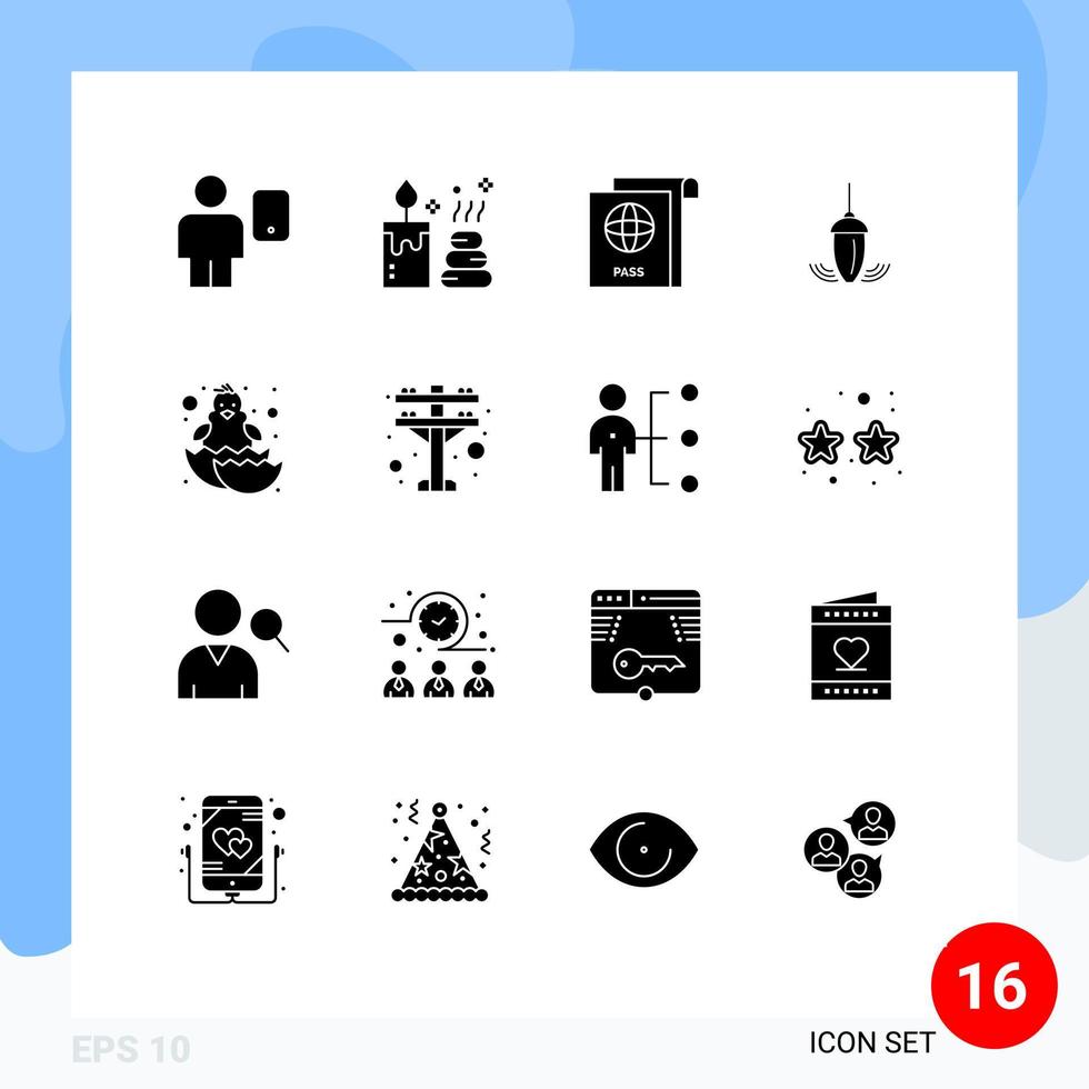 pack d'icônes vectorielles stock de 16 signes et symboles de ligne pour les éléments de conception vectoriels modifiables d'instrument d'aplomb de document de plomb de poulet vecteur