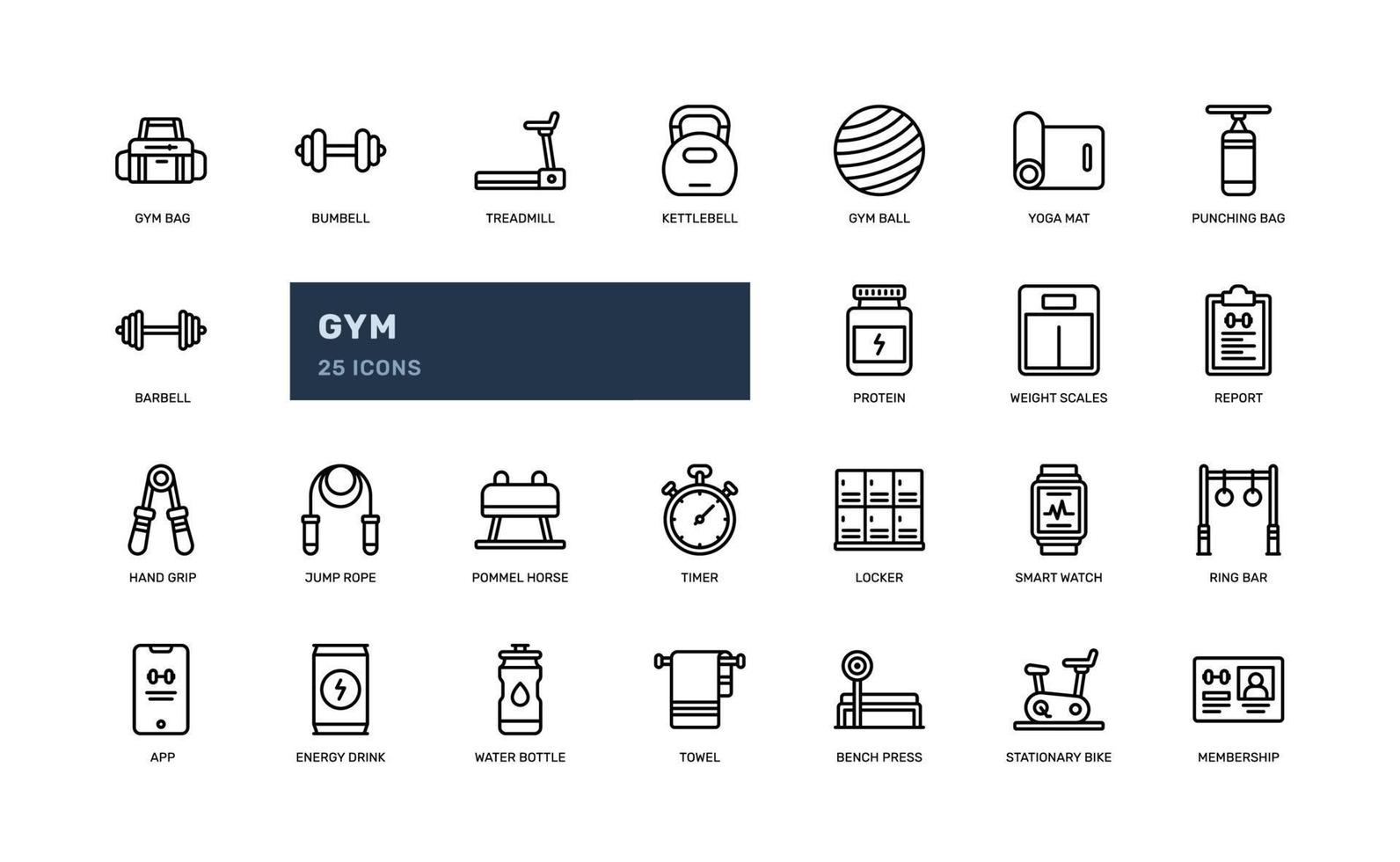 gym fitness exercice sport cardio musculation icône de contour détaillé. illustration vectorielle simple vecteur