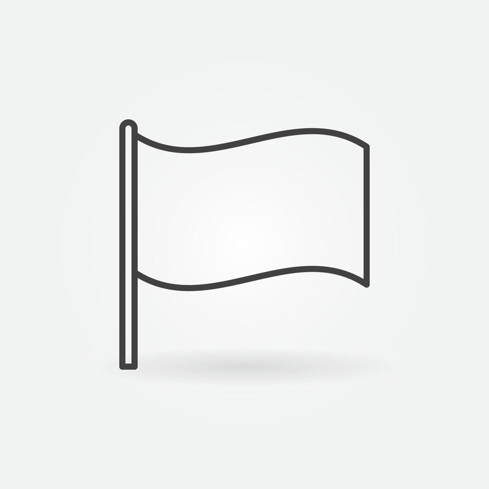 icône minimale de concept de vecteur de drapeau dans le style de ligne mince