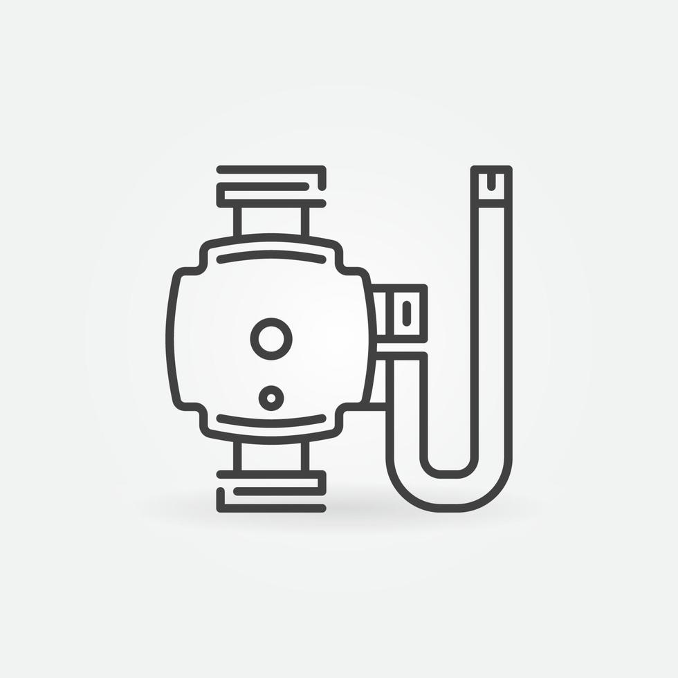 icône de contour de concept de vecteur de pompe de circulation