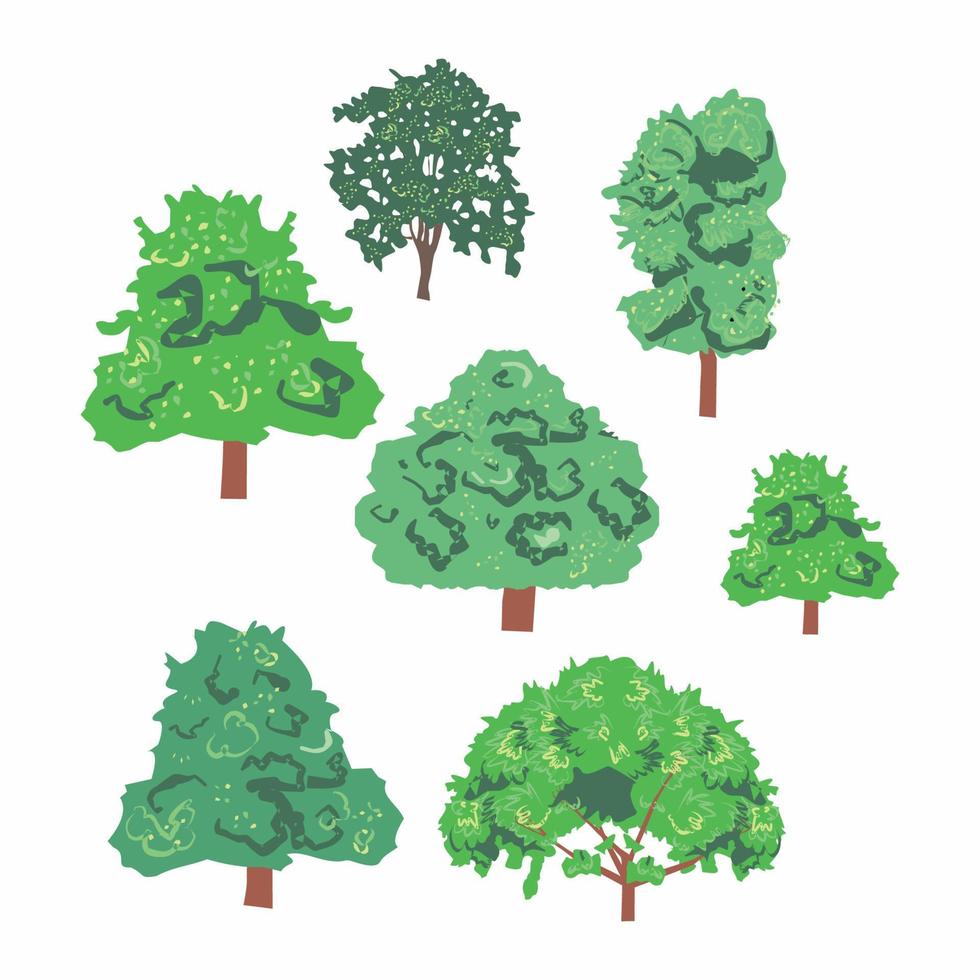 conception de vecteur d'arbre ombragé