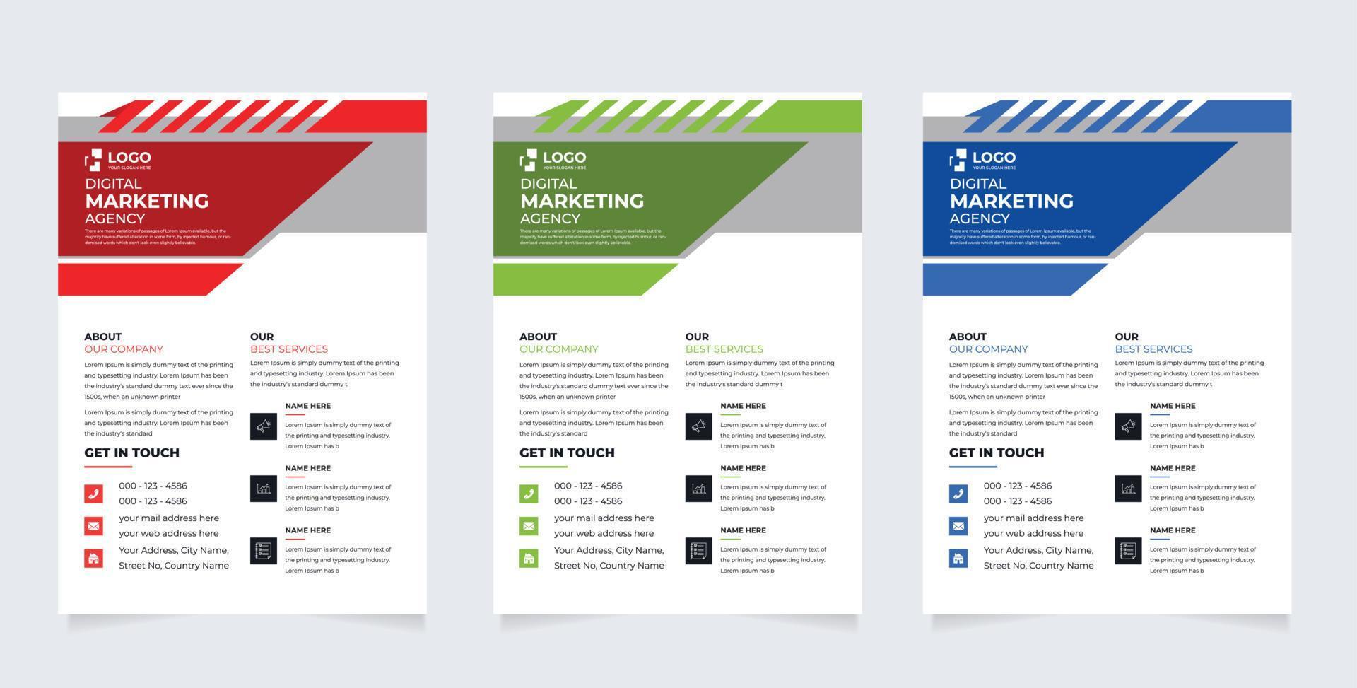 modèle de mise en page de conception de dépliant de brochure d'entreprise a4, arrière-plan flou, conception vectorielle de modèle pour magazine, affiche, présentation d'entreprise, portefeuille, infographie de dépliant vecteur