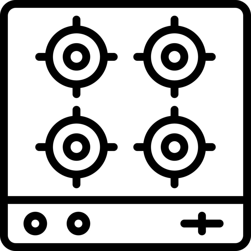 icône de ligne pour poêle vecteur