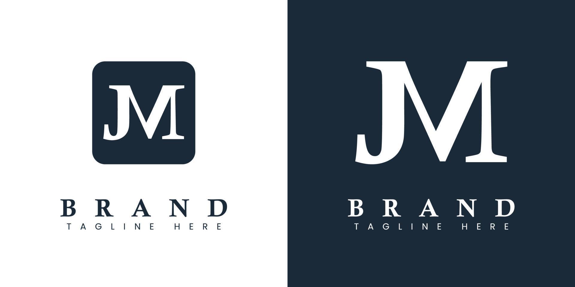 logo de lettre jm moderne, adapté à toute entreprise ou identité avec des initiales jm ou mj. vecteur