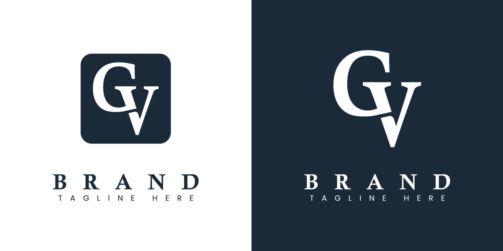 logo gv de lettre moderne, adapté à toute entreprise ou identité avec des initiales gv ou vg. vecteur