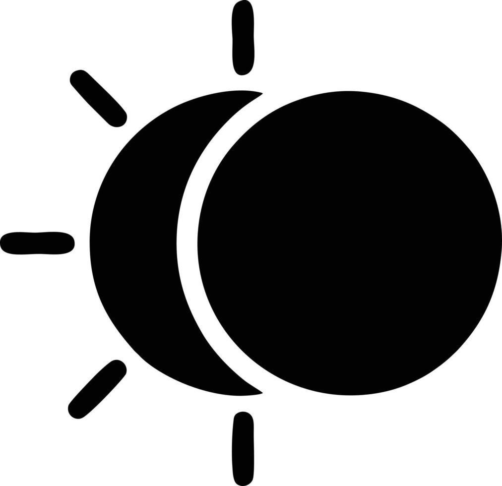 icône du soleil sur fond blanc, illustration du symbole de l'icône du soleil en noir sur fond blanc vecteur