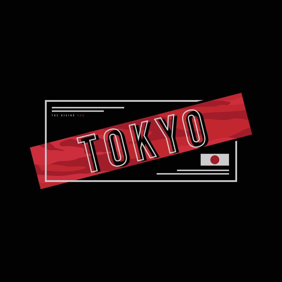 typographie illustration tokyo. parfait pour la conception de t-shirt vecteur