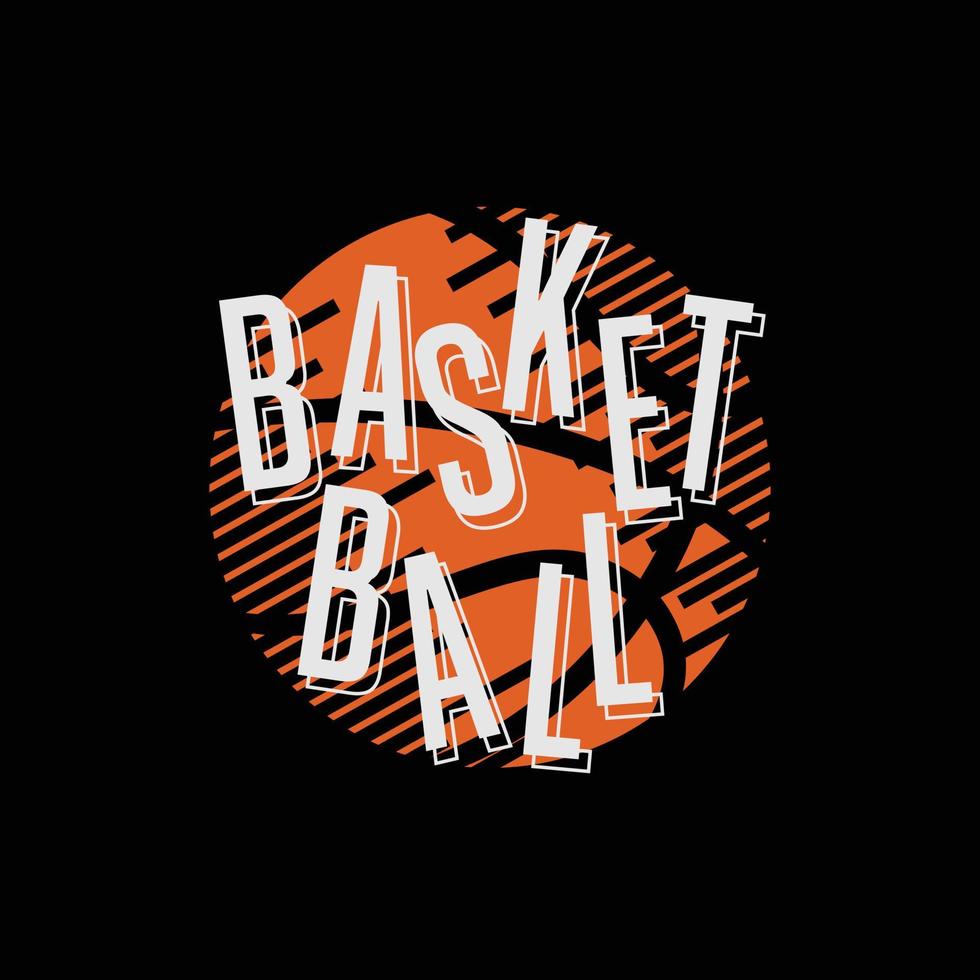 typographie d'illustration de basket-ball. parfait pour la conception de t-shirt vecteur