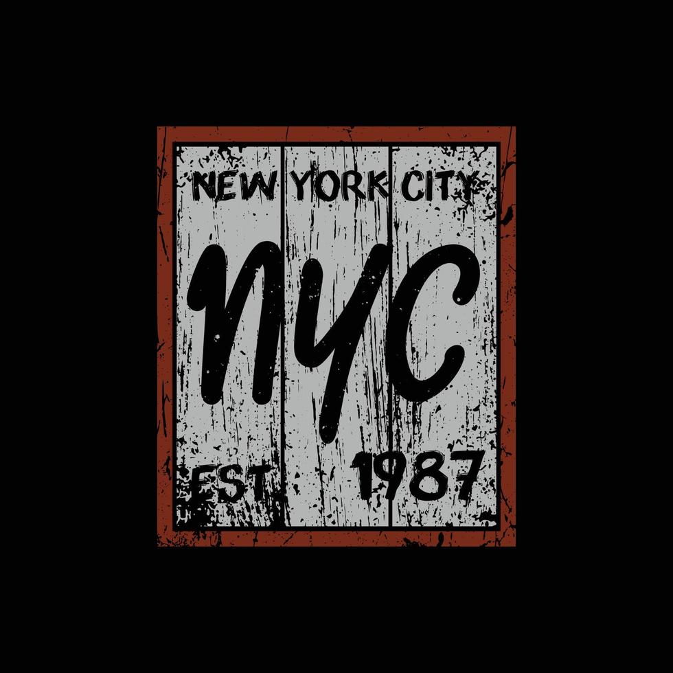 illustration vectorielle et typographie de new york, parfaites pour les t-shirts, sweats à capuche, imprimés, etc. vecteur