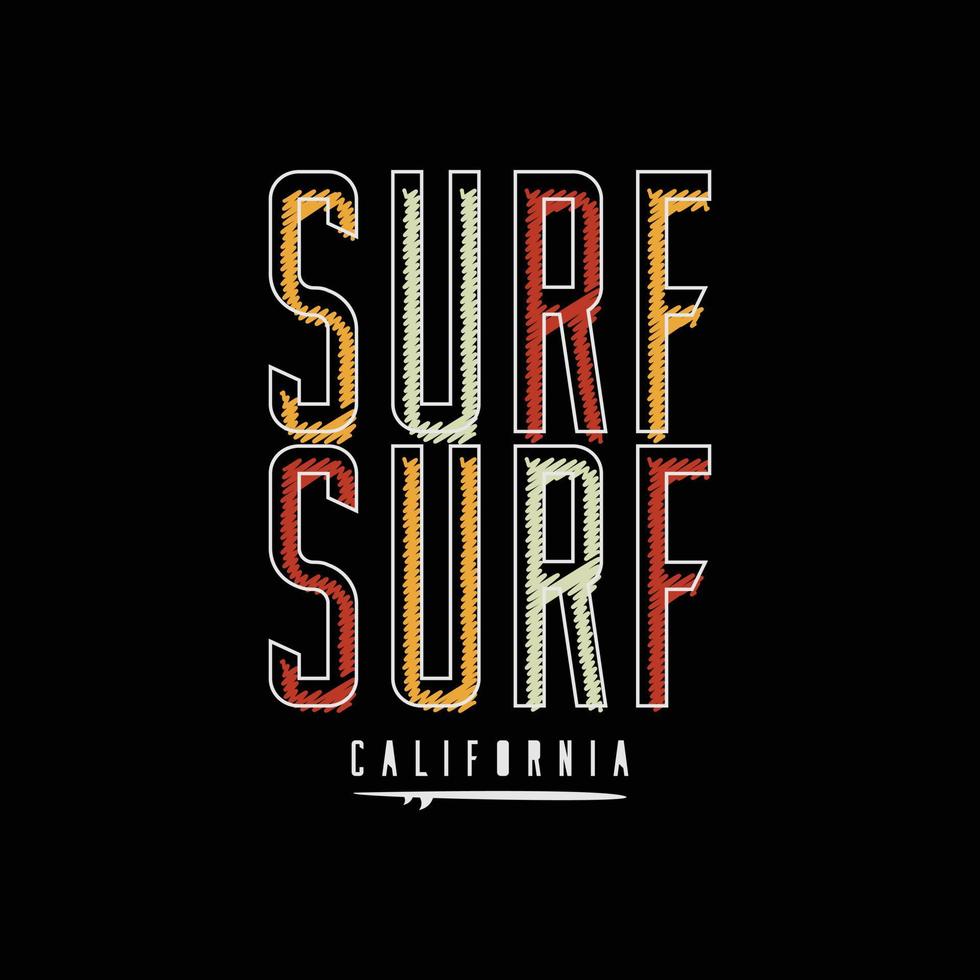 typographie d'illustration californienne. parfait pour la conception de t-shirt vecteur