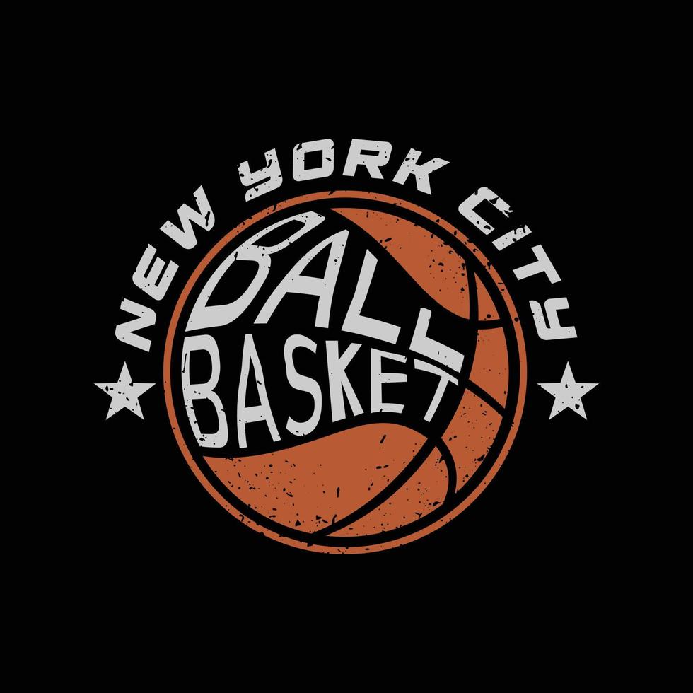 typographie d'illustration de basket-ball. parfait pour la conception de t-shirt vecteur