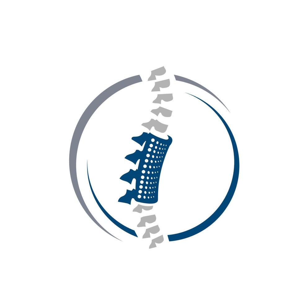 illustration vectorielle de conception de logo d'implants osseux orthopédiques médicaux vecteur
