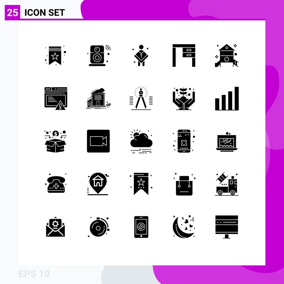 ensemble de 25 symboles d'icônes d'interface utilisateur modernes signes pour le bureau intérieur décor wifi homme éléments de conception vectoriels modifiables vecteur