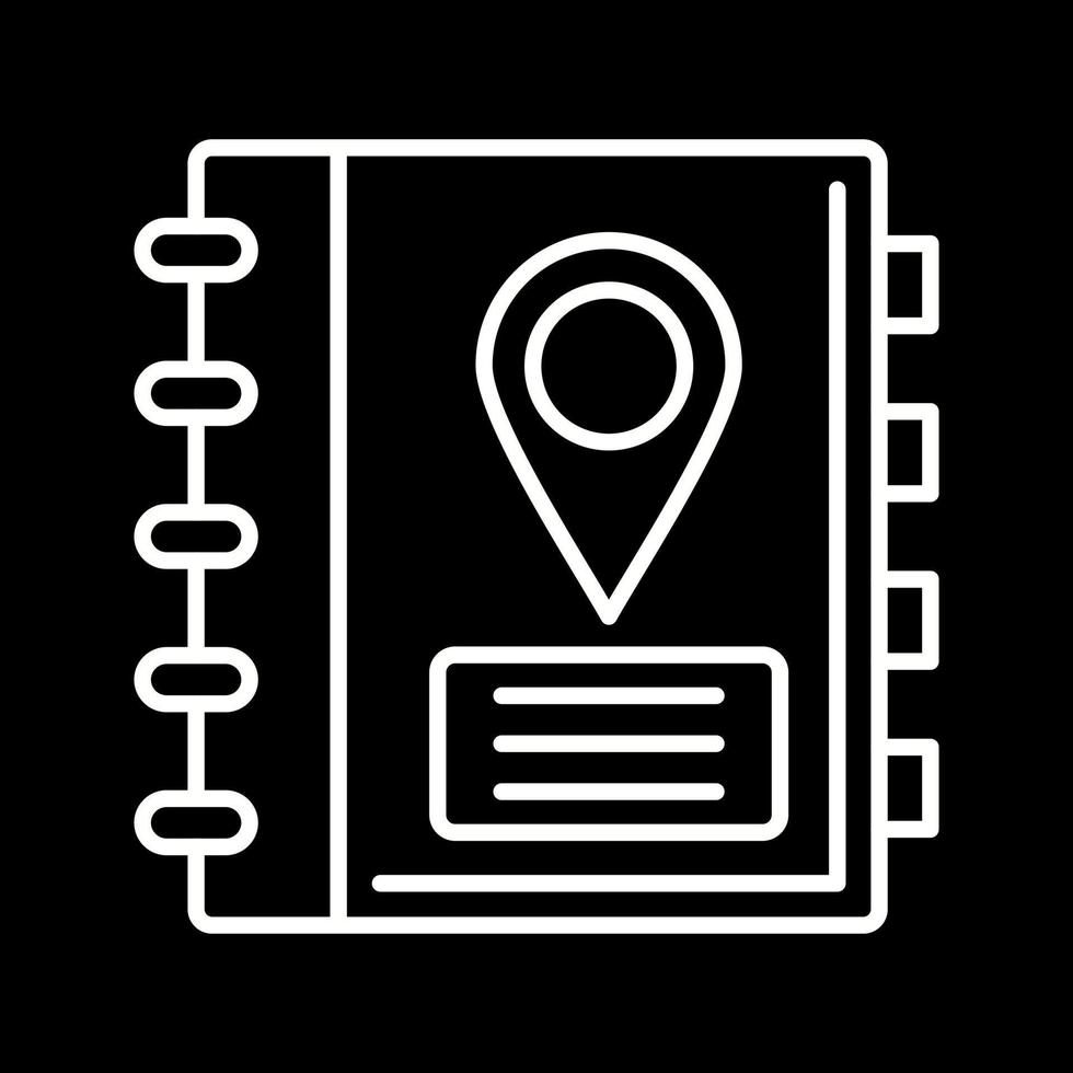 icône de vecteur de carnet d'adresses