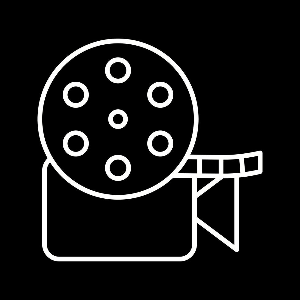 icône de vecteur de bobine vidéo unique
