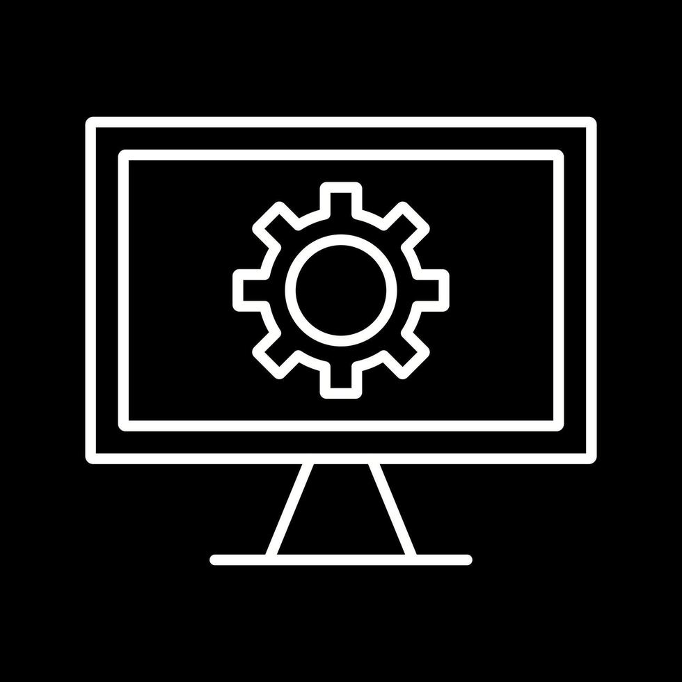 icône de vecteur d'écran de moniteur