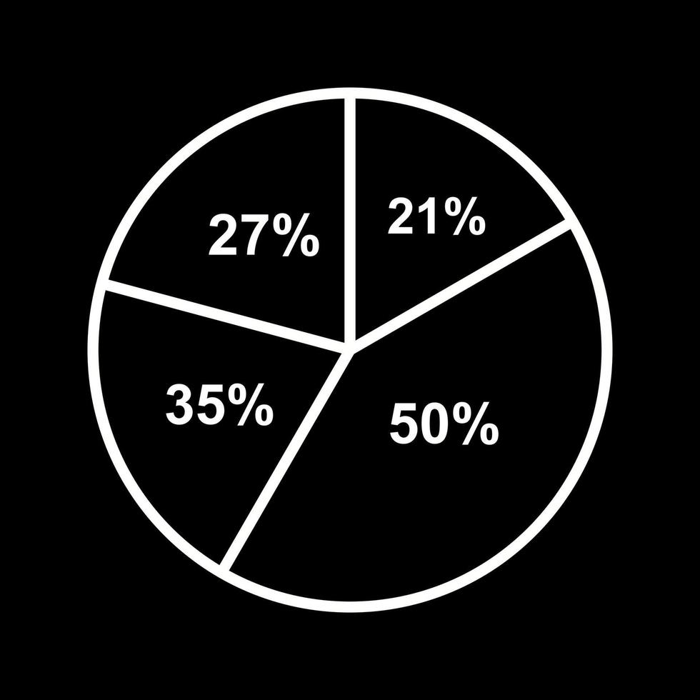 icône de vecteur de graphique à secteurs