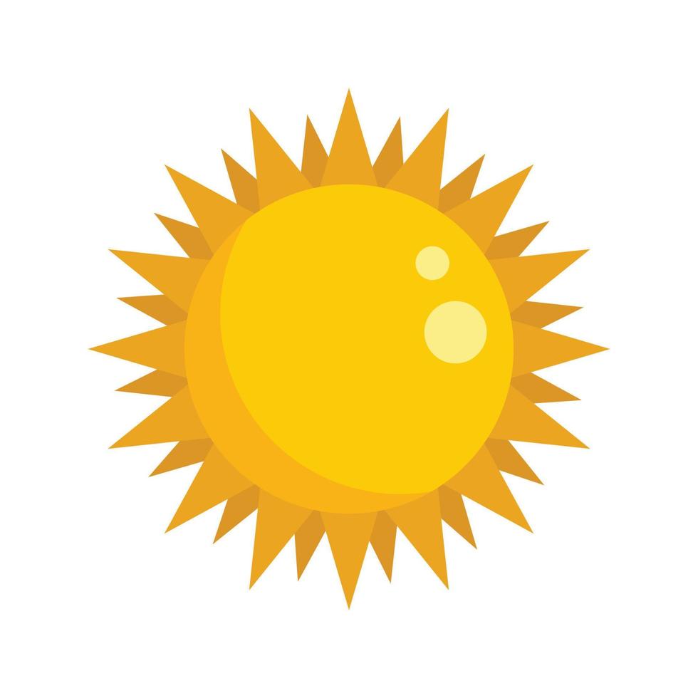 icône de soleil d'été vecteur isolé plat