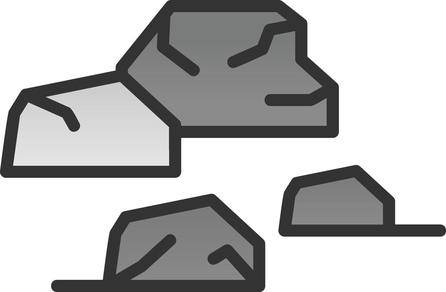 conception d'icône de vecteur de roche