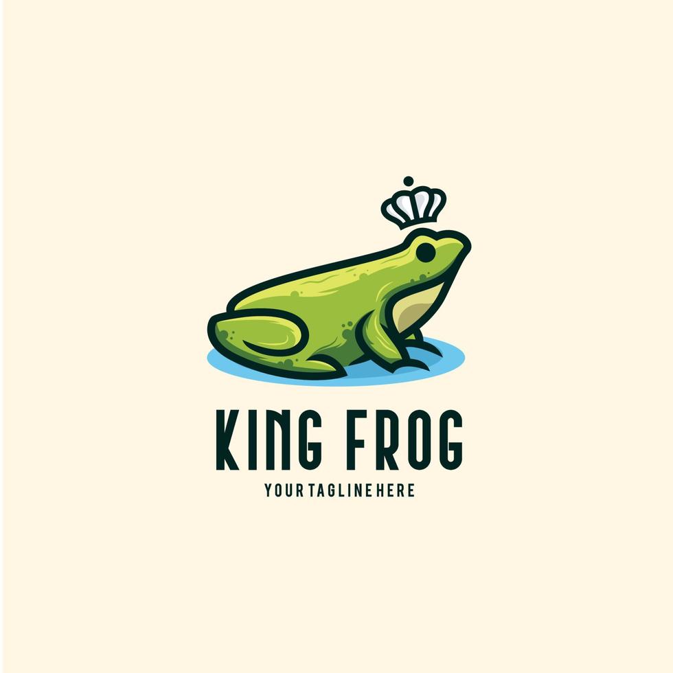 modèle de conception de logo roi grenouille inspiration - vecteur