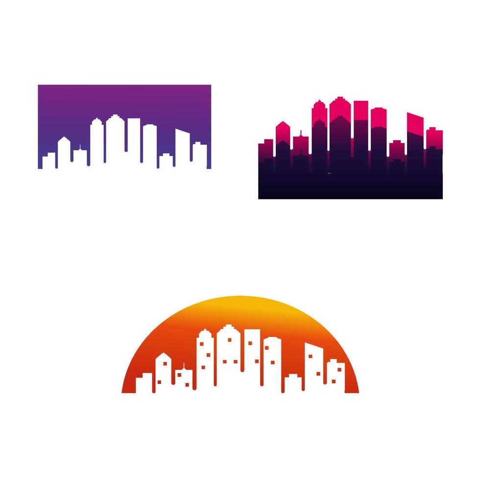 modèle vectoriel de logo d'horizon de ville de brisbane avec fond blanc