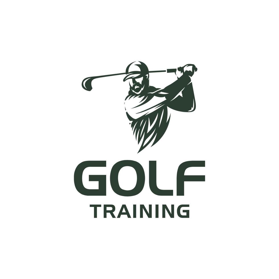 inspiration de modèle de conception de logo de club de formation de golf vecteur