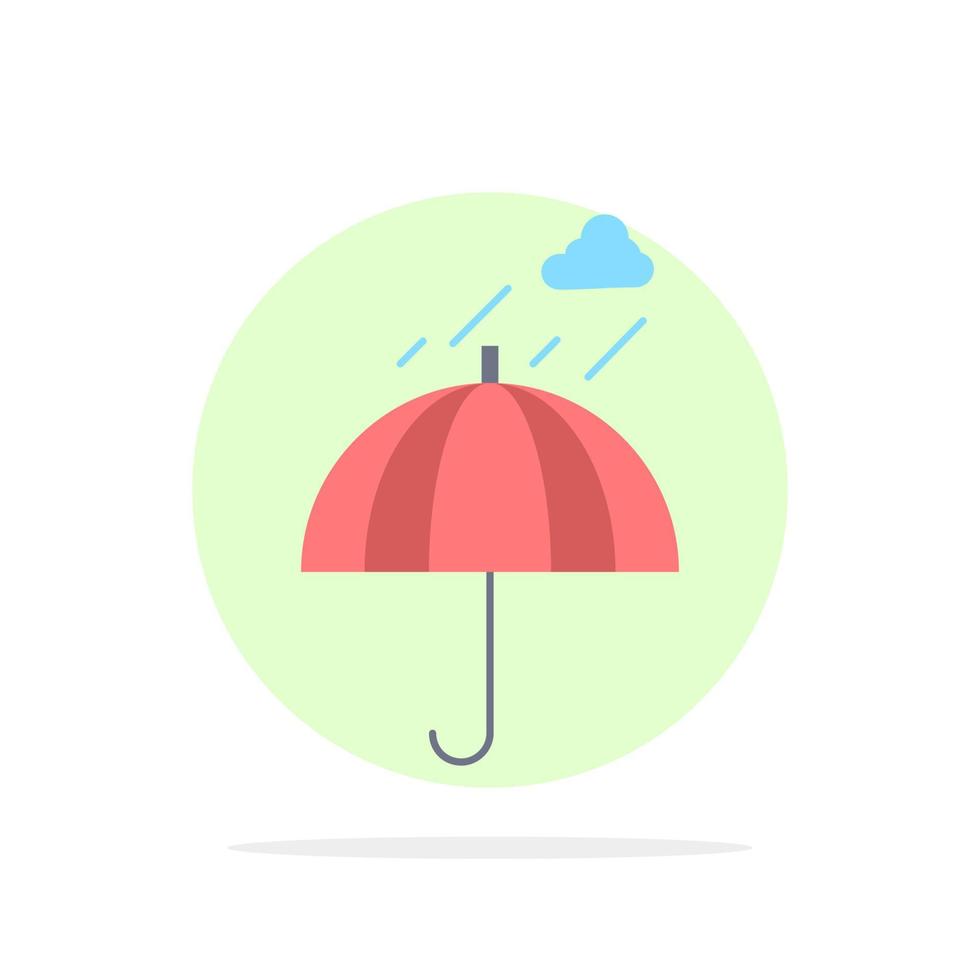 parapluie camping pluie sécurité temps plat couleur icône vecteur