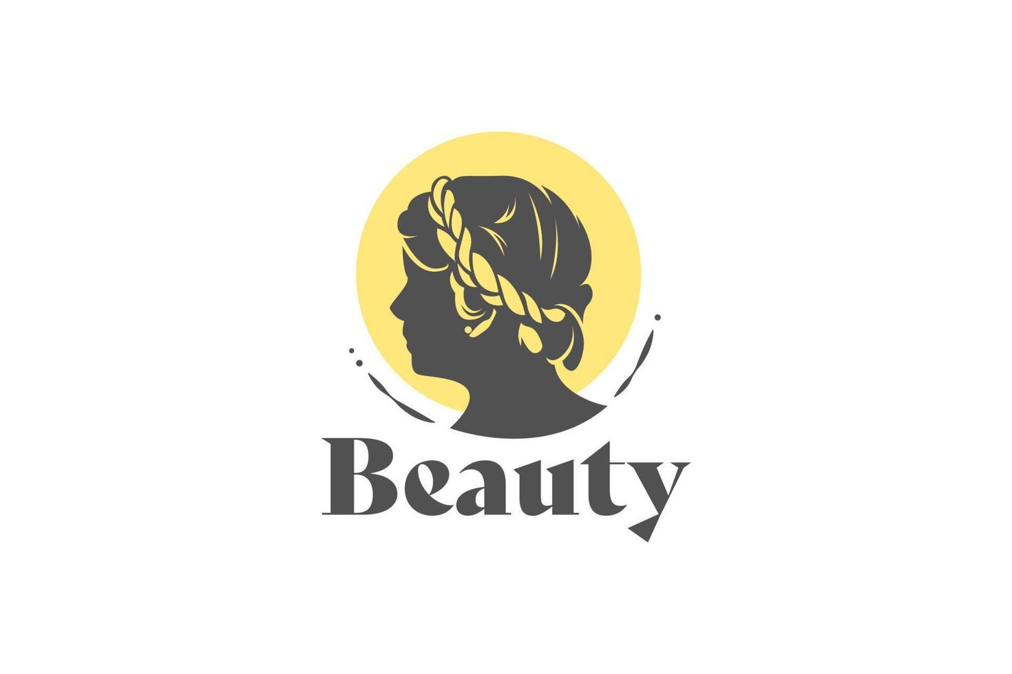 modèle de conception de logo beauté femme vecteur