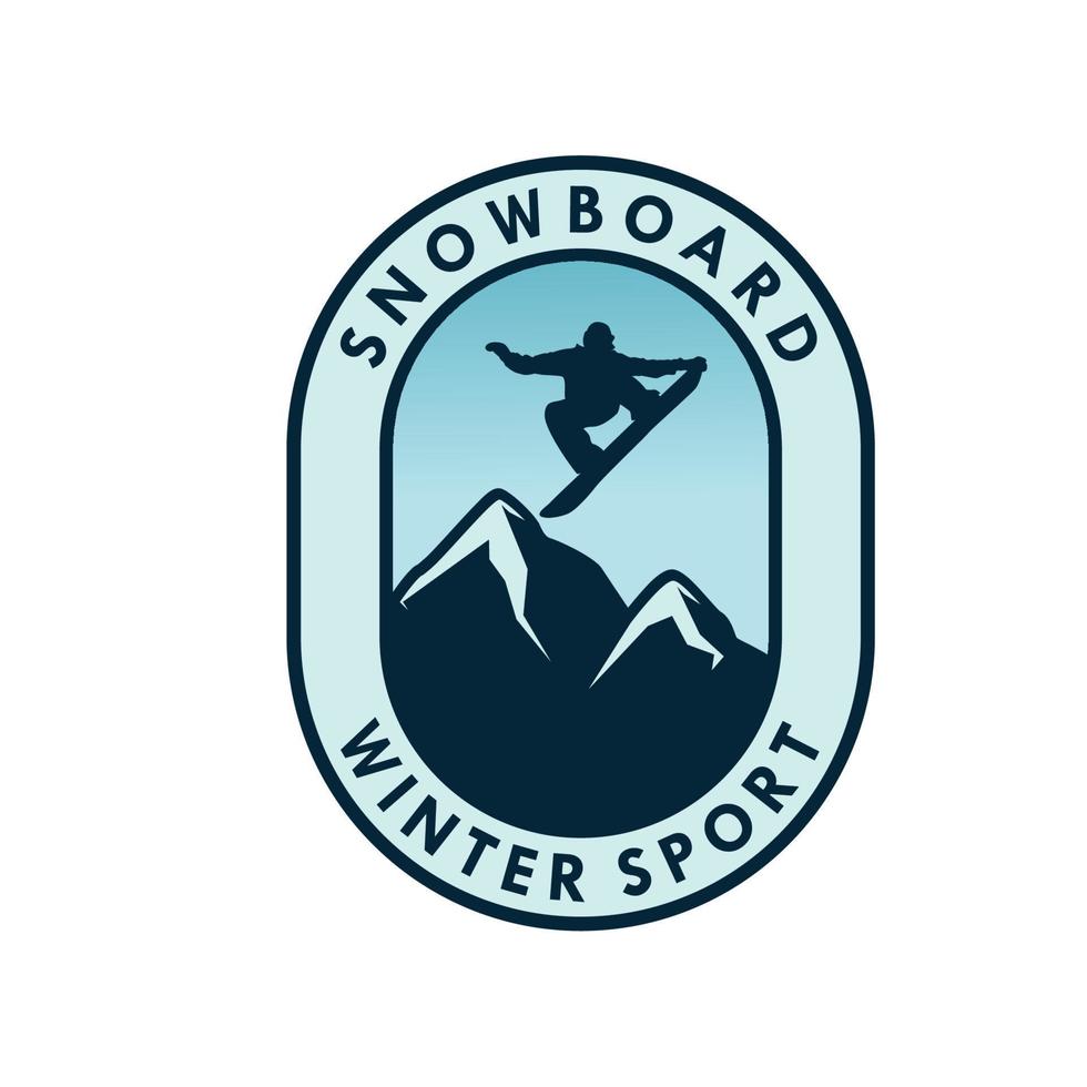 modèle de conception de logo de sports d'hiver vecteur