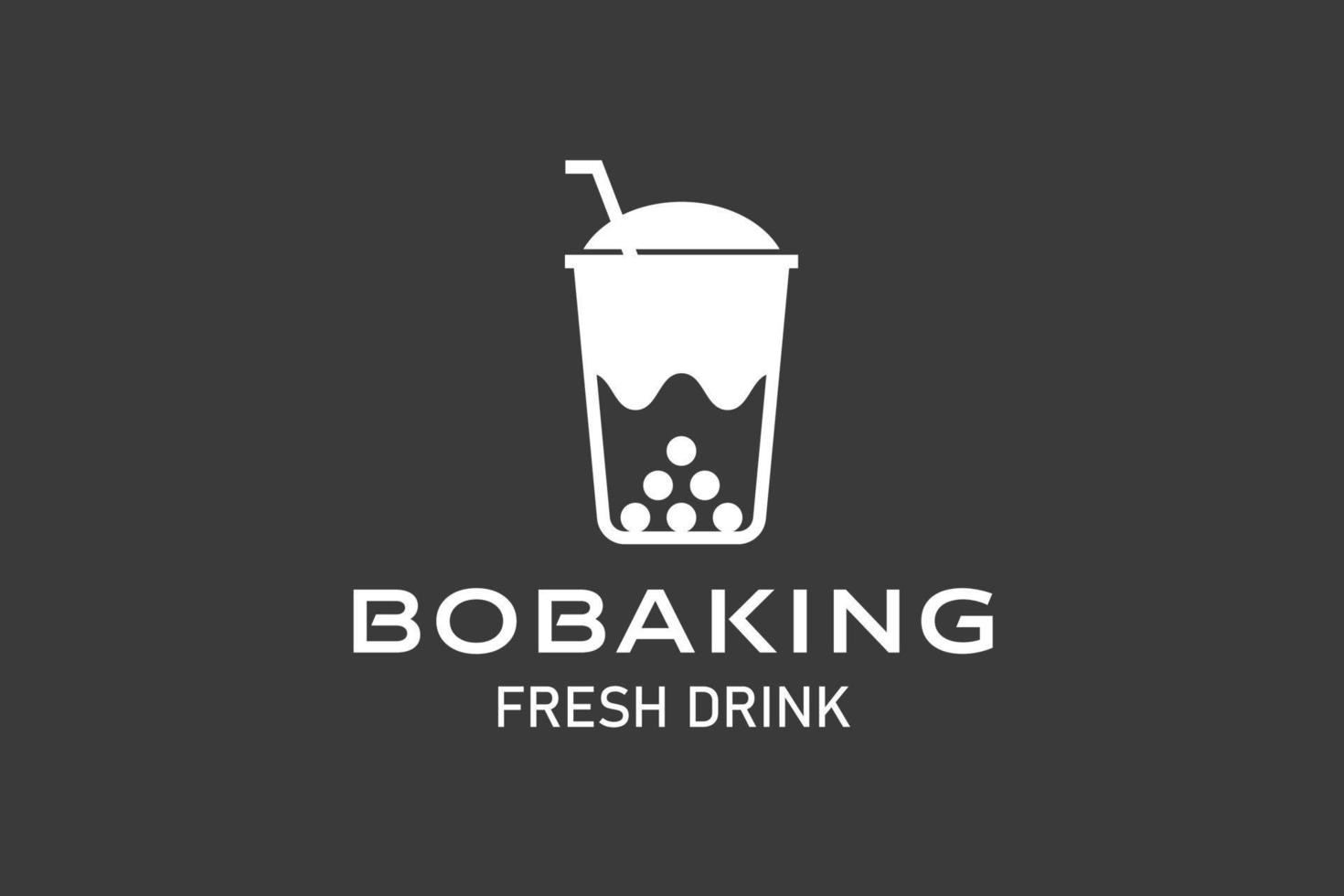 modèle de conception de logo bubble drink king vecteur