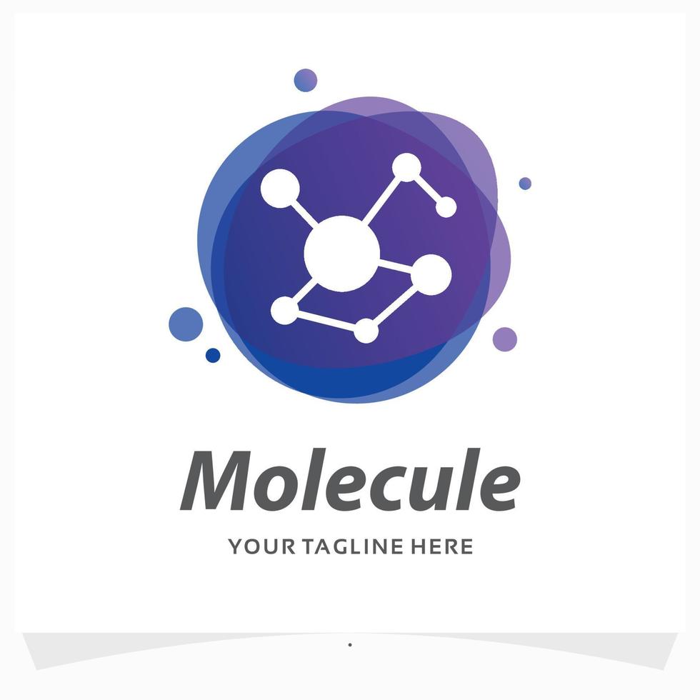 modèle de conception de logo de molécule vecteur