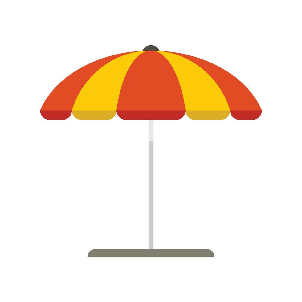 icône de parapluie de plage vecteur isolé plat