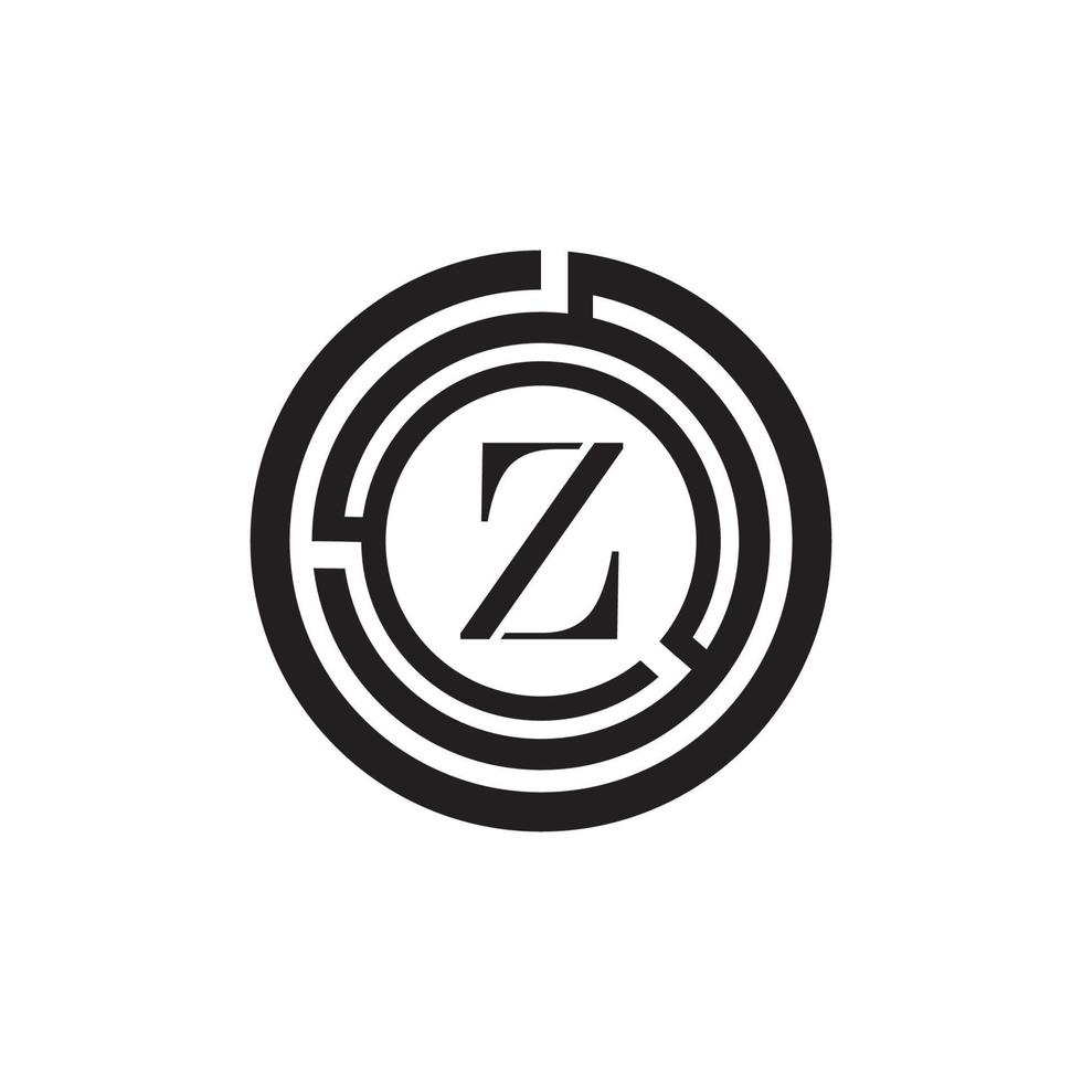 modèle de conception de logo de vecteur d'unité abstraite d'entreprise de lettre z