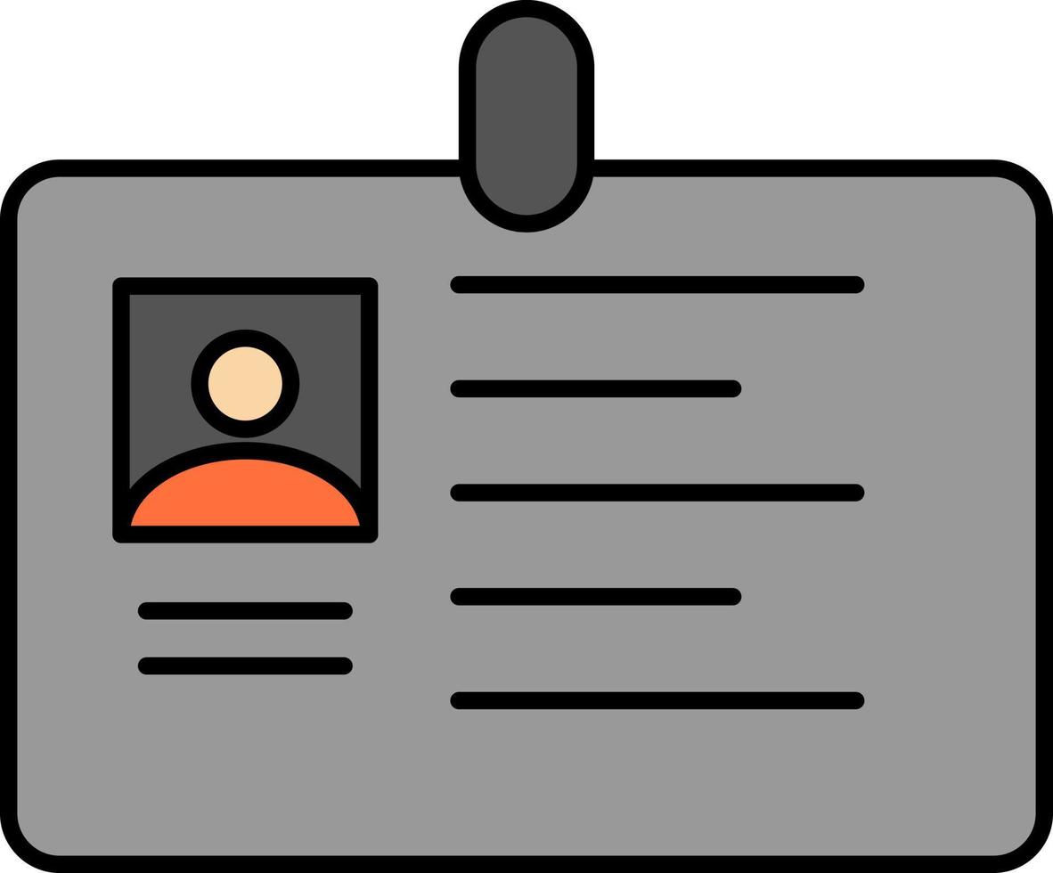 carte d'identité d'entreprise carte d'identité carte d'identité pass plat couleur icône vecteur icône modèle de bannière