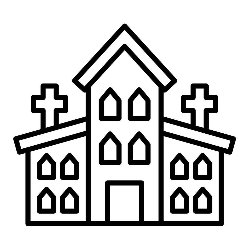 icône de la ligne de la chapelle vecteur