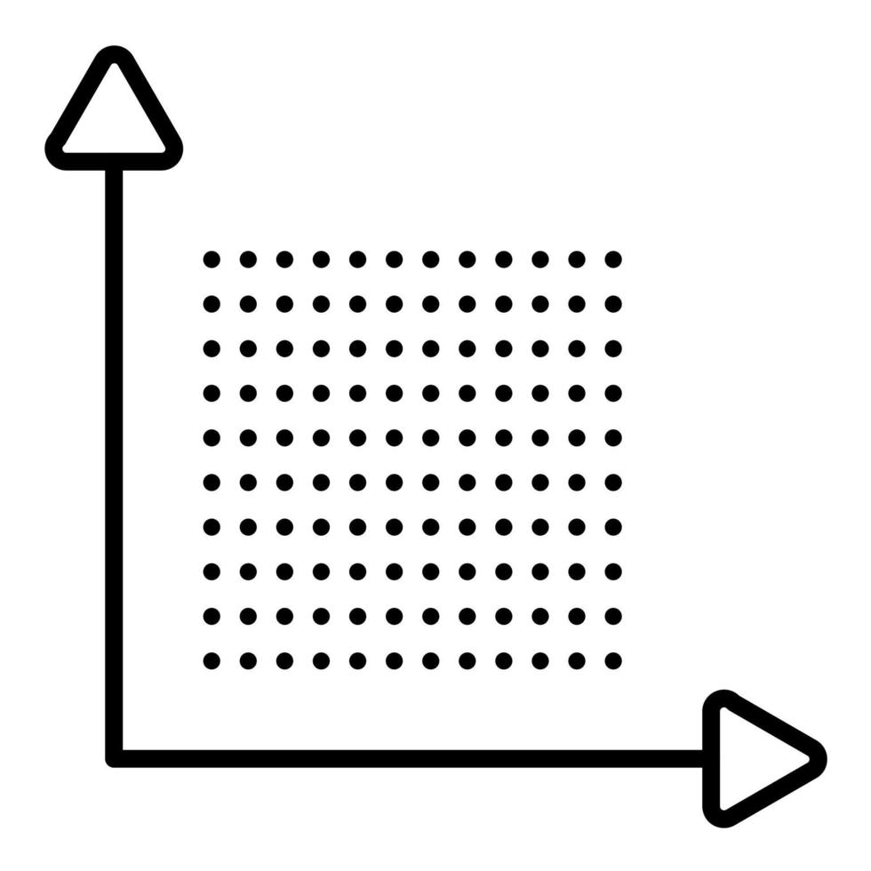 icône de ligne points par pouce vecteur